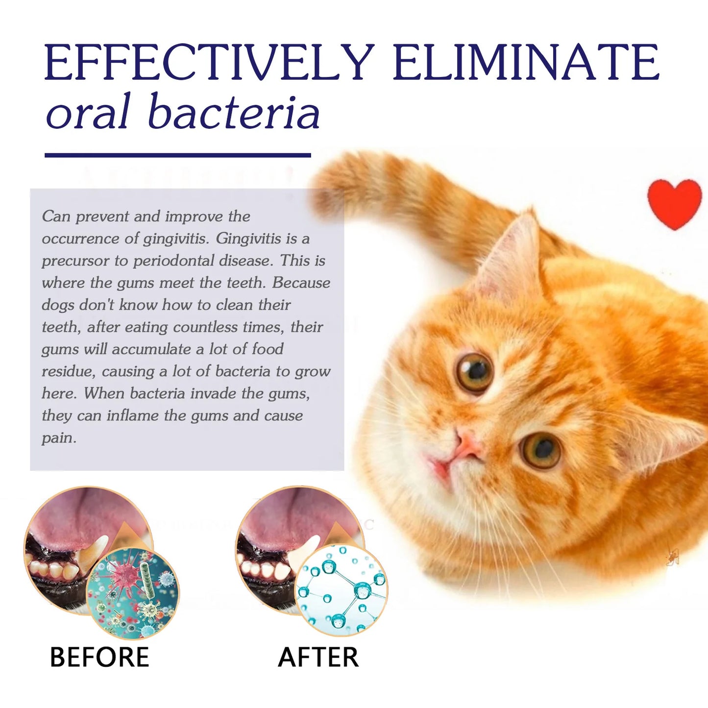 Yegbong 50g Pet Oral Cleaning Cream Whiten Teeth Toothpaste