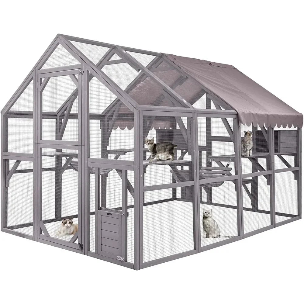 Cat House, Outdoor Cat House Enclosures 110" Large Playpen