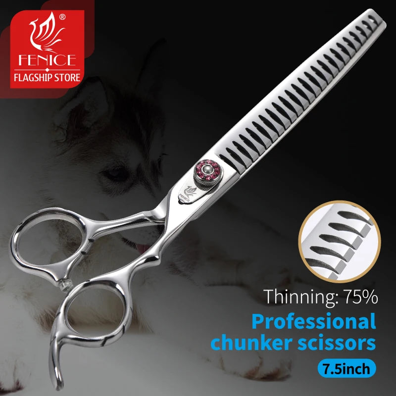 Fenice 7.5inch Professional Dog Grooming Chunker Shears