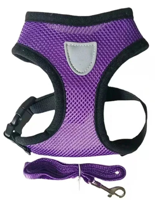 Adjustable Cat Dog Vest Walking Harness for Safe Outings