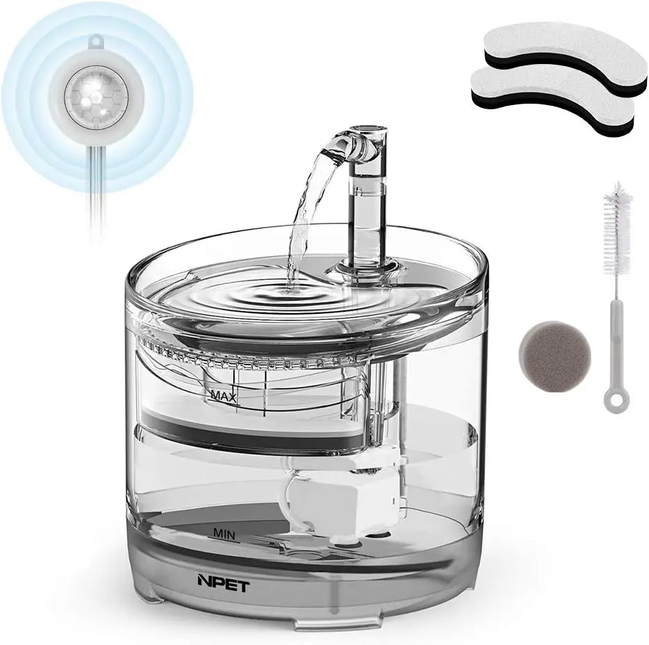 Cat Water Fountain 1.5L with Replacement Faucet Kit