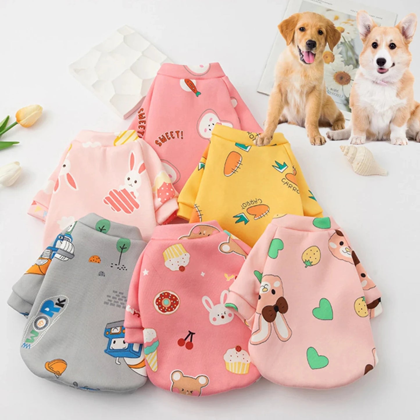2PCS Autumn Winter Dog Clothes