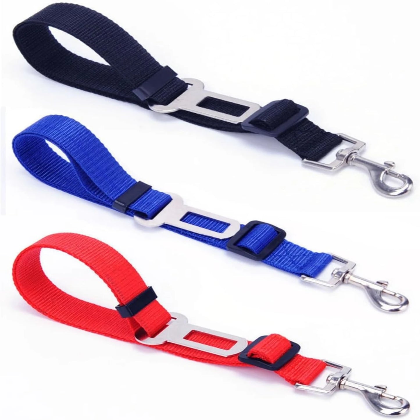3 Pcs Adjustable Dog Cat Vehicle Safety Leash Set