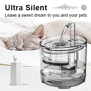Cat Water Fountain 1.5L with Replacement Faucet Kit