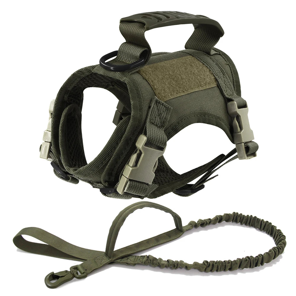 Tactical Cat Harness Leash Adjustable Puppy Vest For Small Dogs