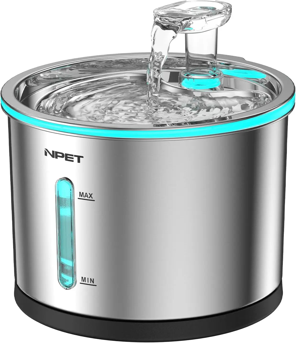 NPET Cat Water Fountain Stainless Steel 50oz Dishwasher Safe