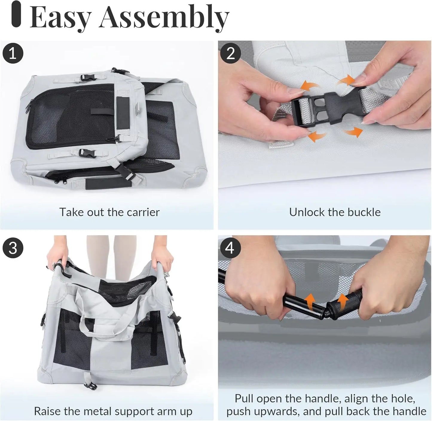 Cat Carrier for 2 Cats Collapsible Soft Sided XL Crate