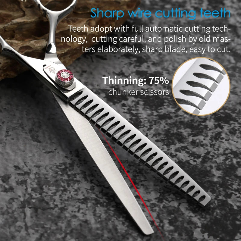 Fenice 7.5inch Professional Dog Grooming Chunker Shears