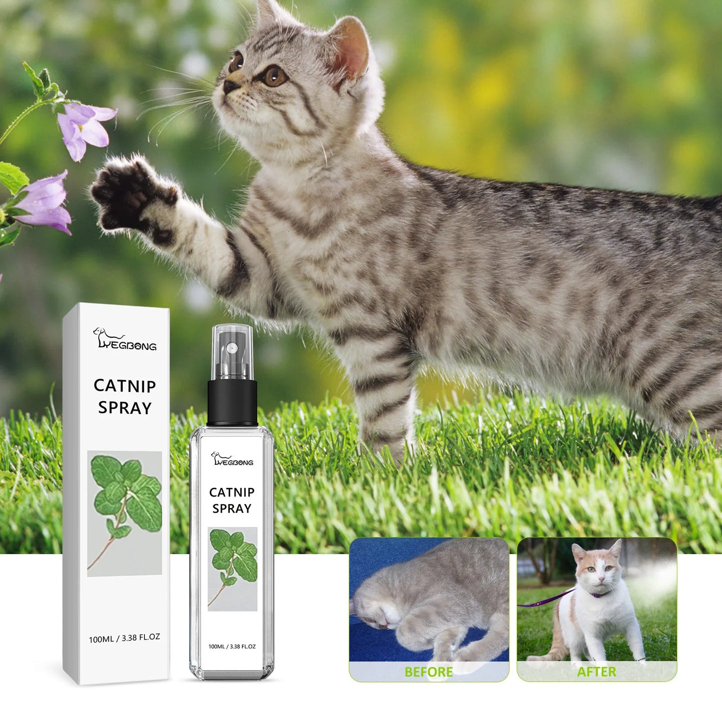 Yegbong 100ml Cat Catnip Spray Relieve Stress And Calm Pets