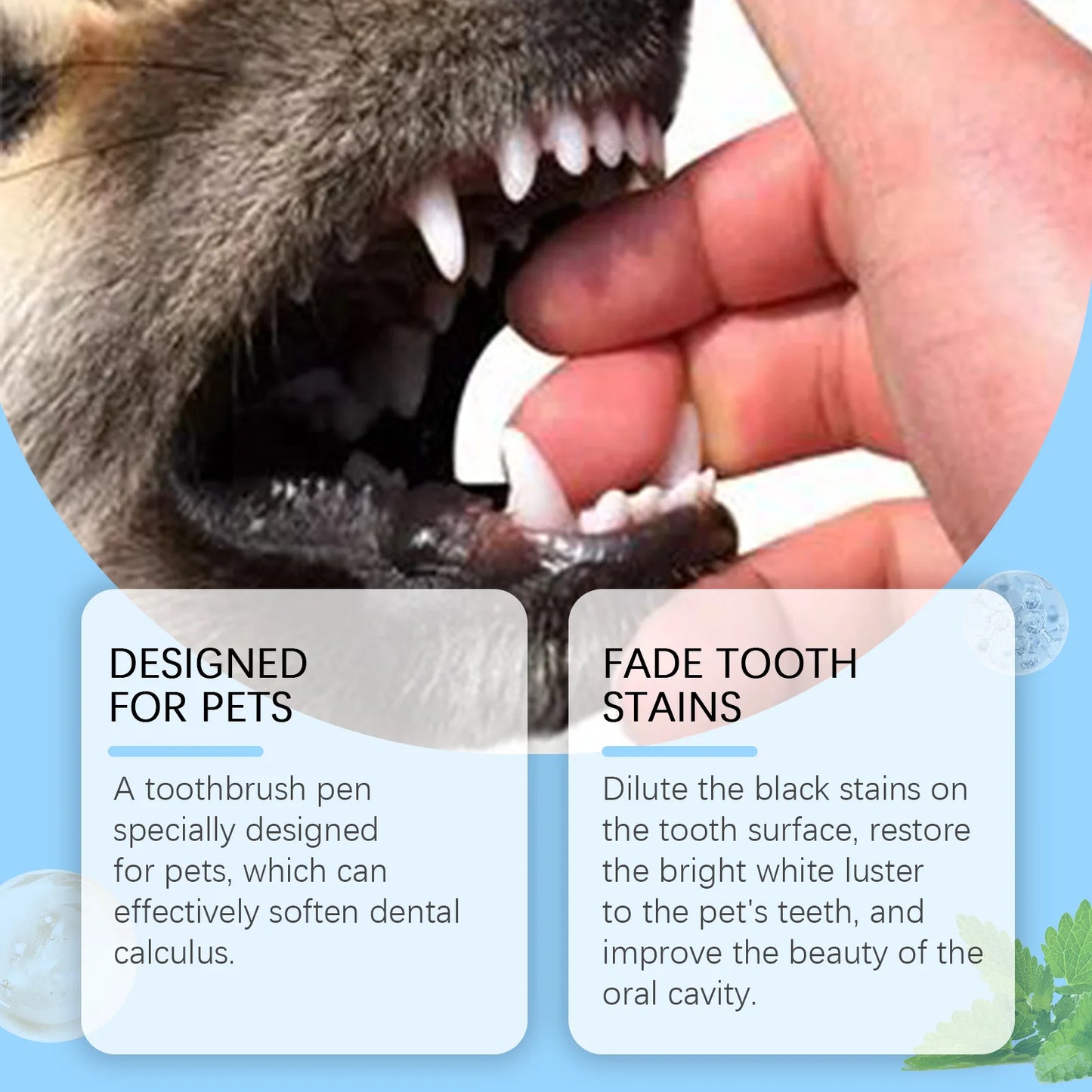 Yegbong 1PC Dog Cat Pet Teeth Cleaning Pen Toothbrush Tool