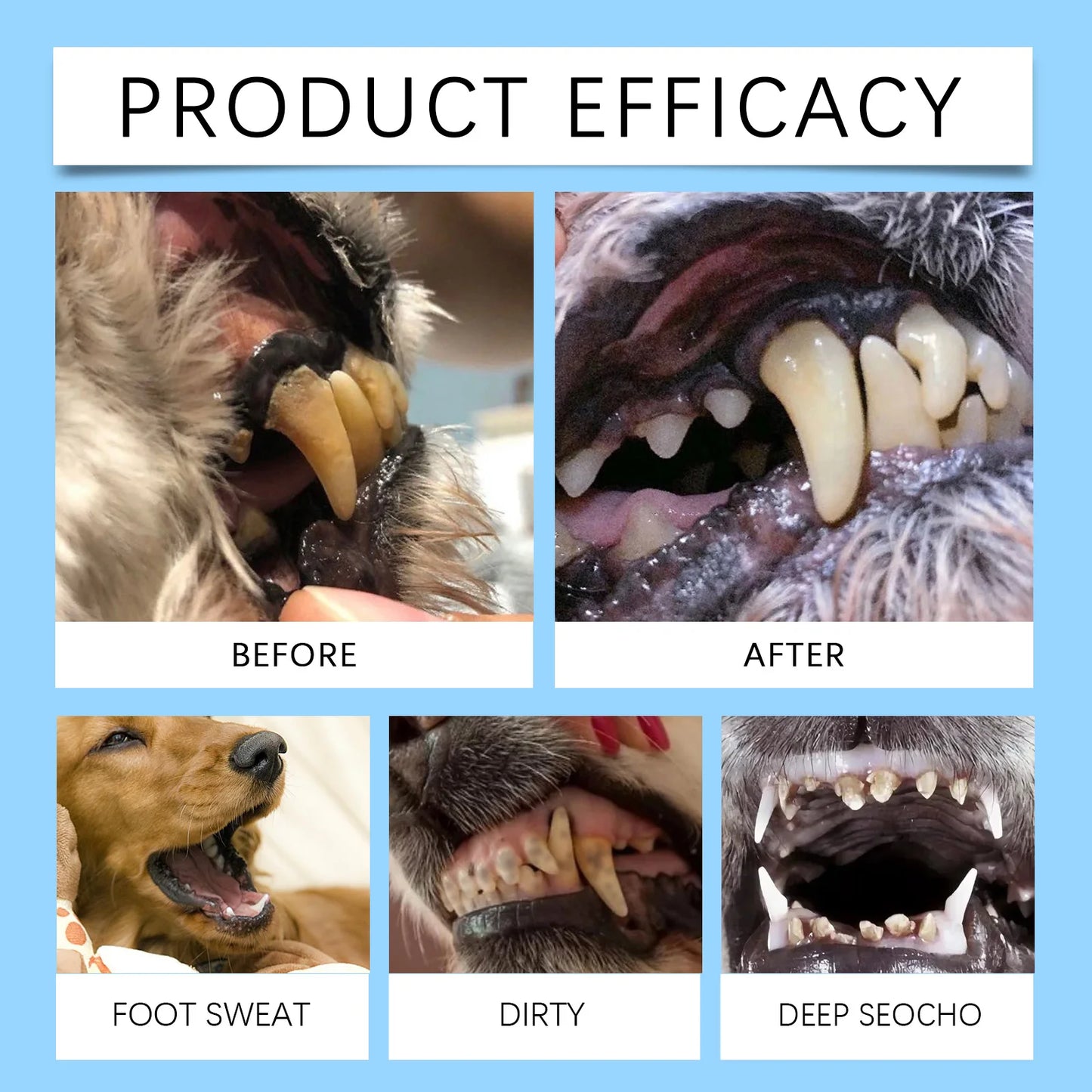 Yegbong 1PC Dog Cat Pet Teeth Cleaning Pen Toothbrush Tool