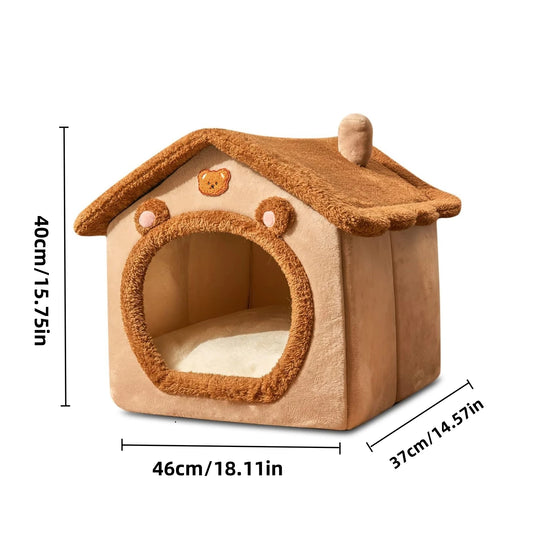 Cozy Indoor Pet Bed for Cats and Dogs with Soft Cushion