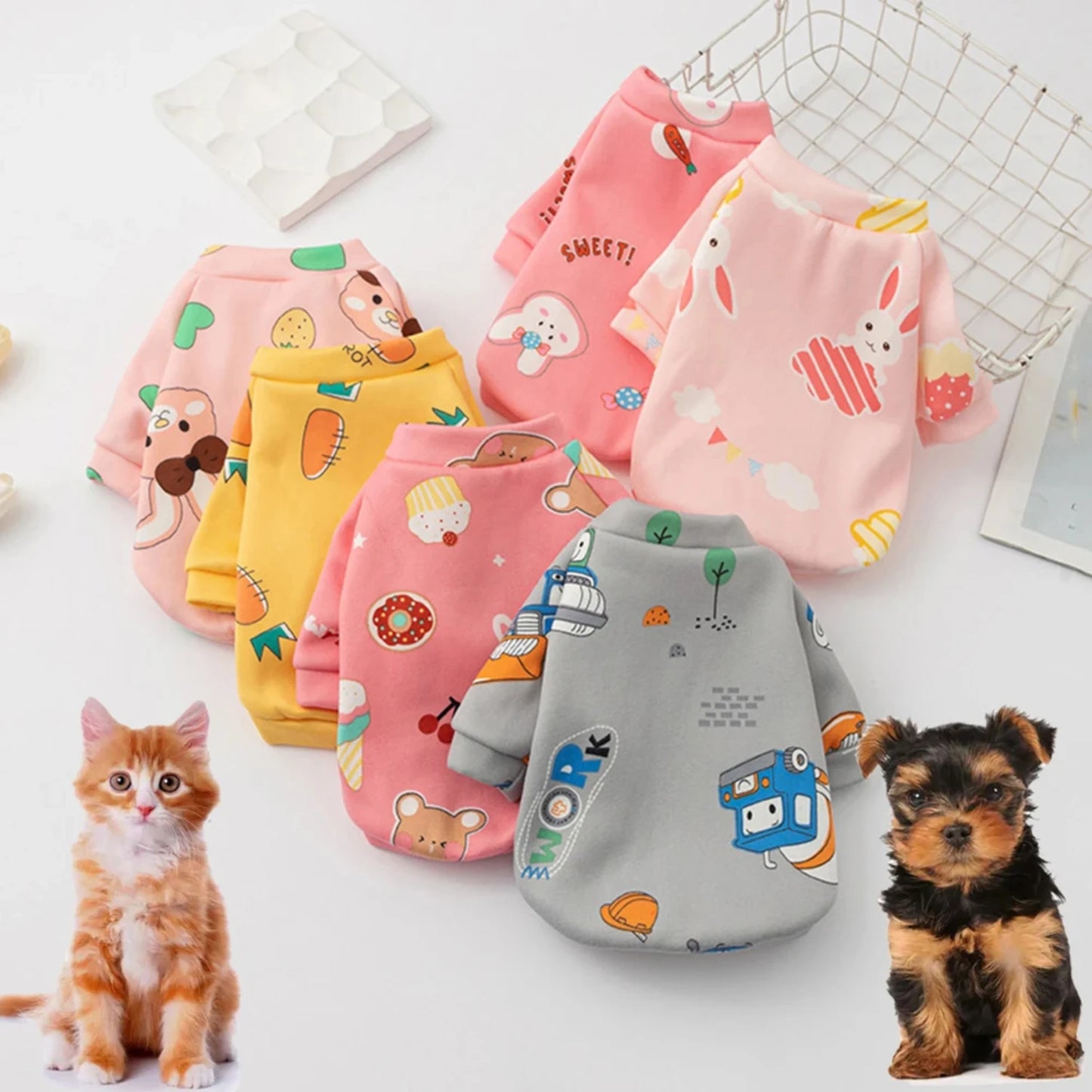 2PCS  Autumn Winter Dog Clothes