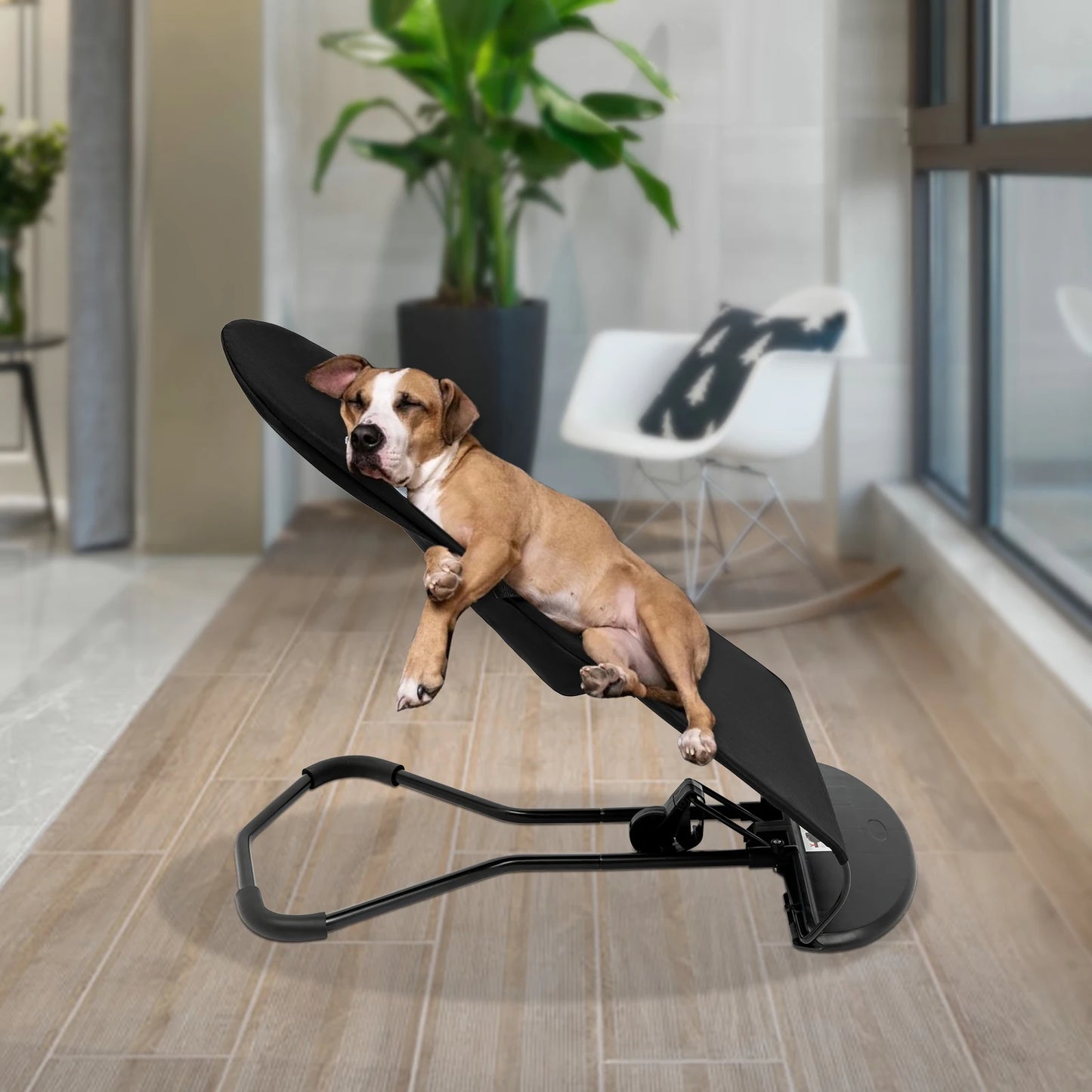 Black Pet Rocking Chair Hardcover Fabric Rocker Bed Under 33.07 Lb