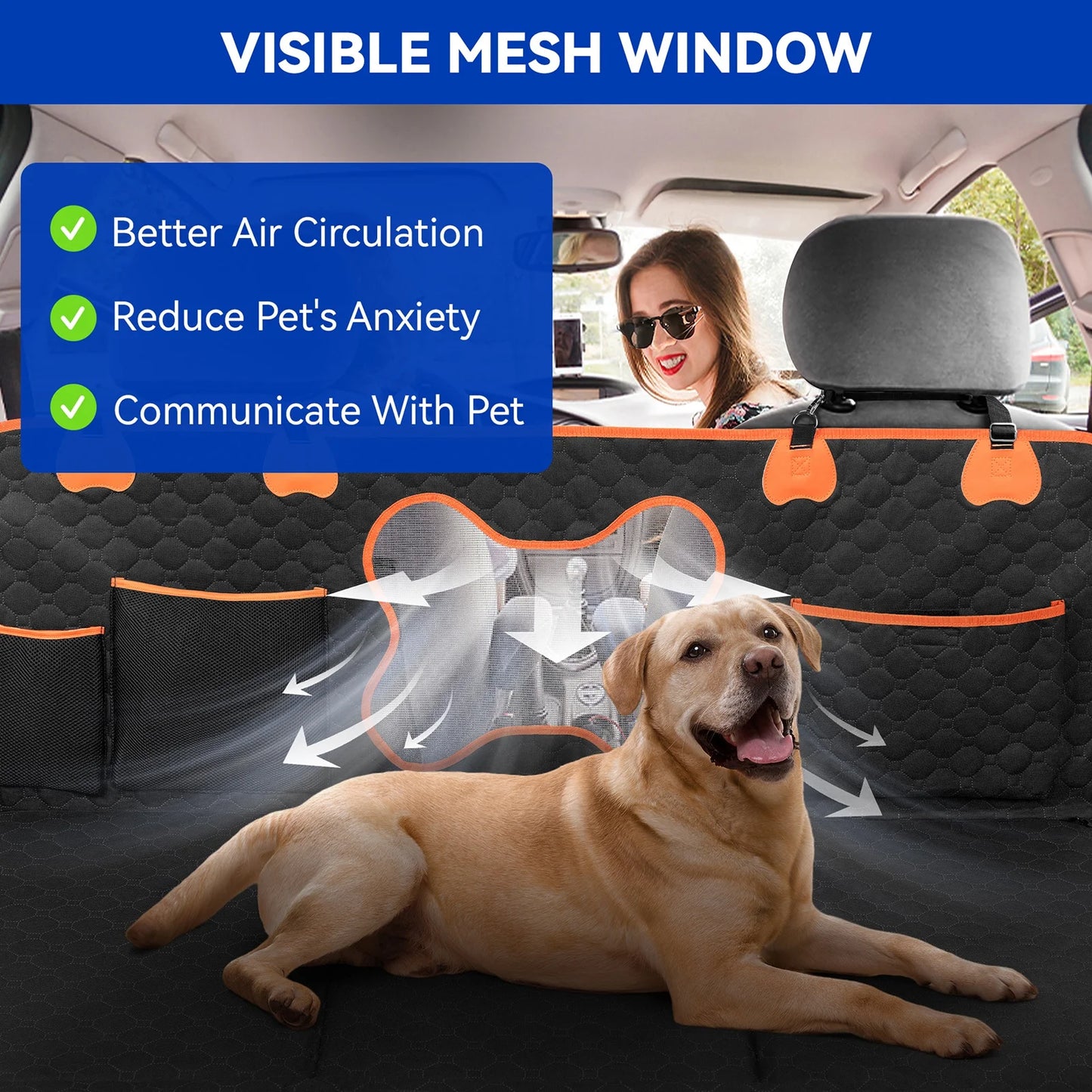 Wear-Resistant Dog Car Seat Cover Portable Outdoor Carrier