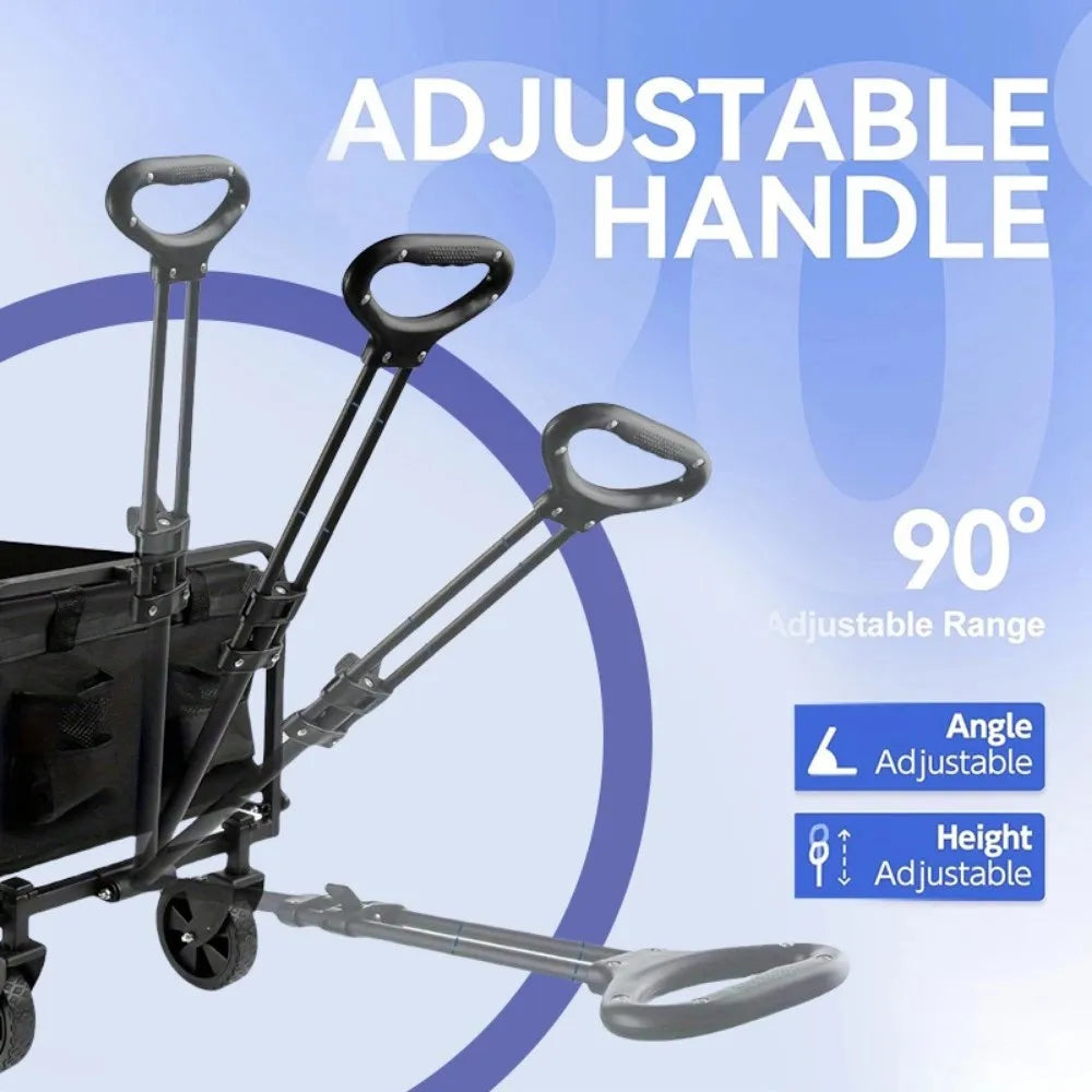 1PC Collapsible Foldable Wagon Cart With All-Terrain Wheels