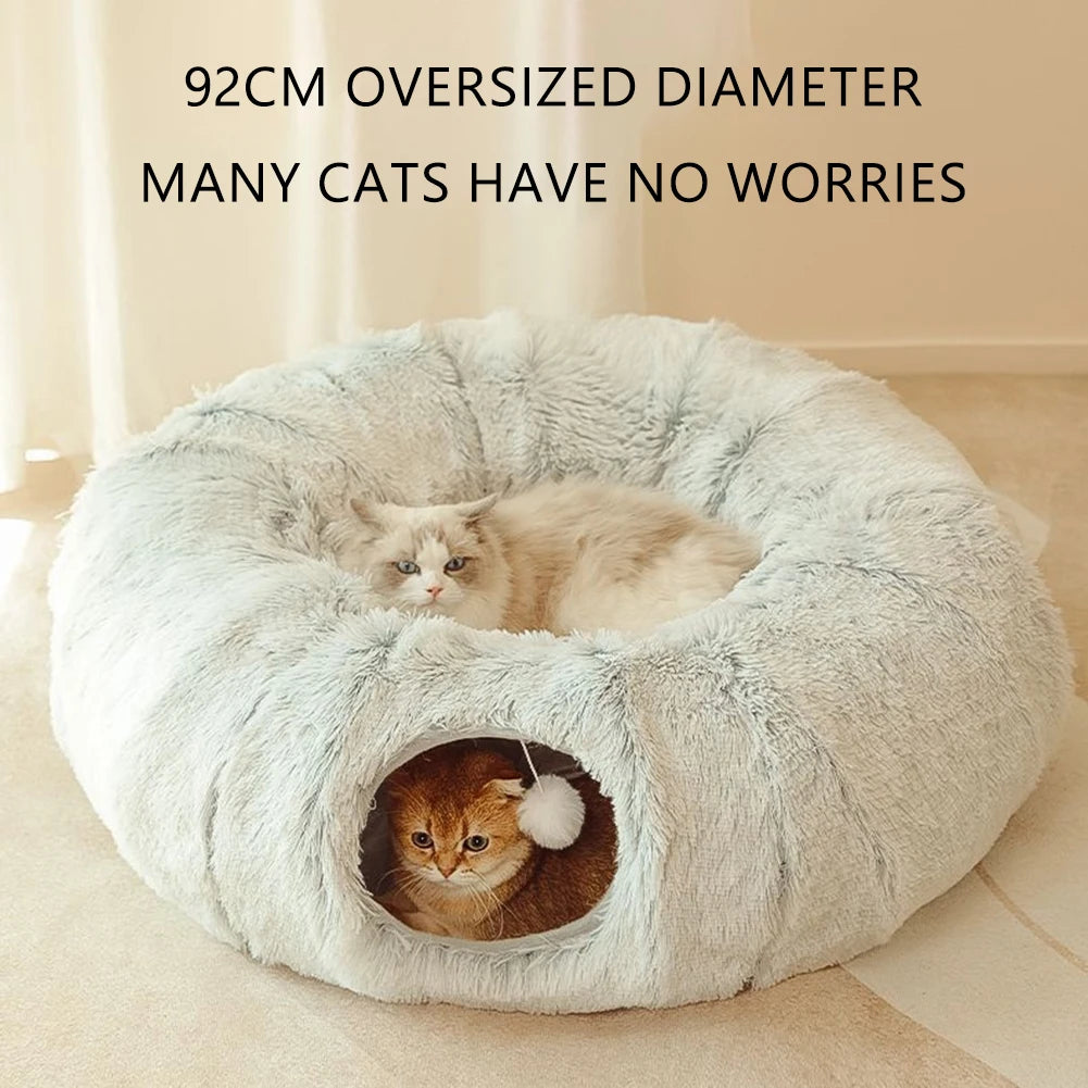 Winter Warm Cat House Soft Foldable Pet Sleeping Bed