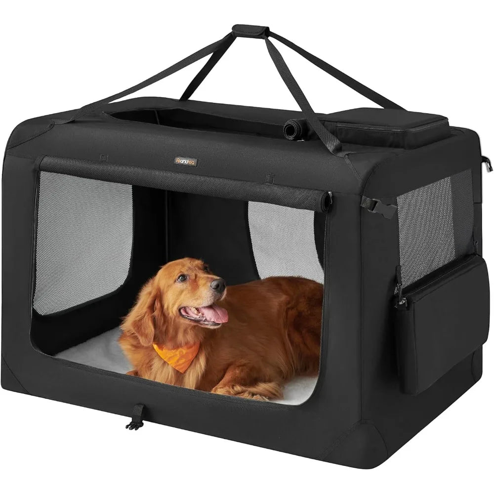 Collapsible Soft Dog Crate, Portable Travel Dog Carrier Kennel