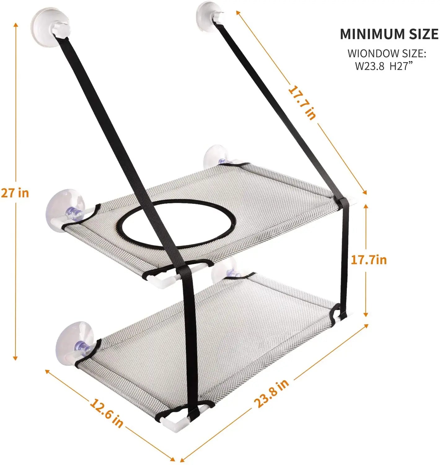 Cat Bed Hanging Window Double-Layer Pet Hammock Seat