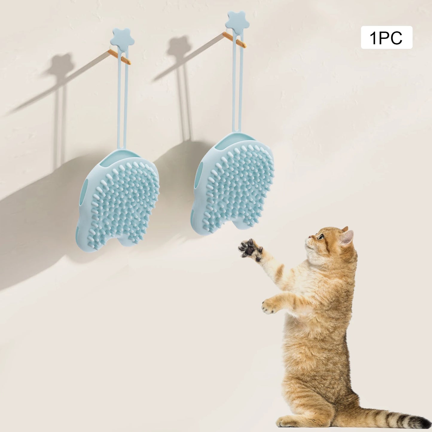 Pet Grooming Dryer Glove Cat Head Shape 2-in-1 Design