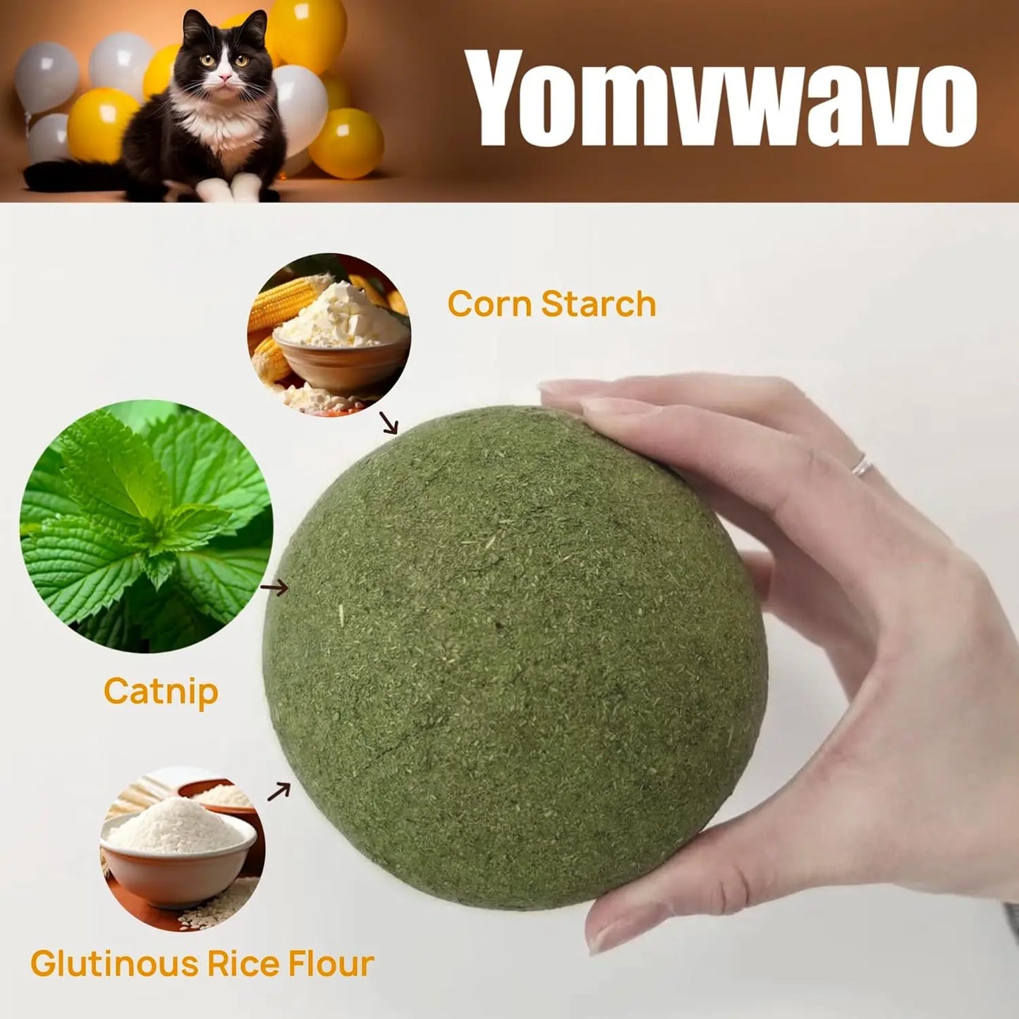 Giant Catnip Ball - Large Jumbo Teeth Cleaning Toy - Long-lasting