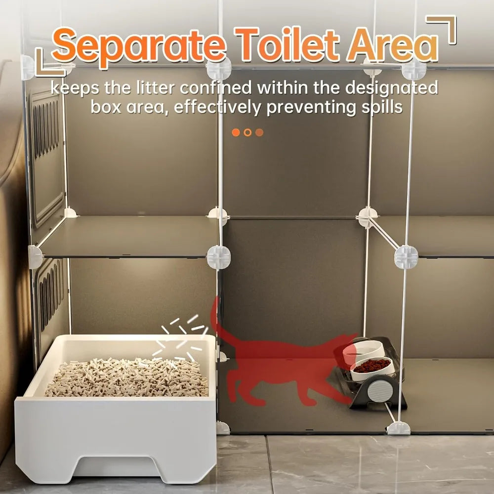 Cat Cabinet with Litter Box Hidden