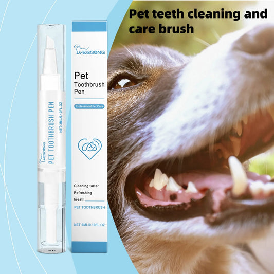 Yegbong 1PC Dog Cat Pet Teeth Cleaning Pen Toothbrush Tool