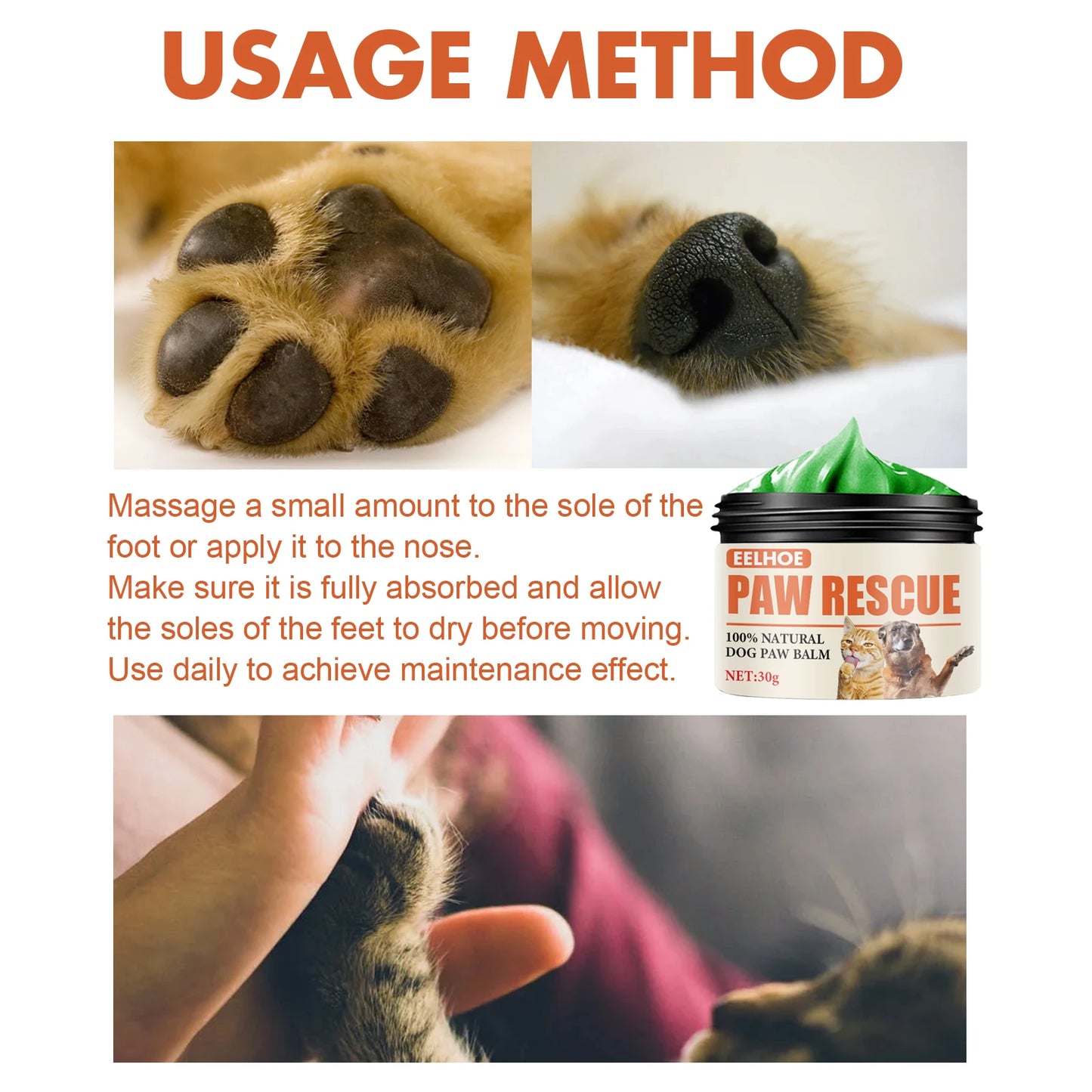Pet Paw Cream 30g Dog and Cat Paw Protection Cream