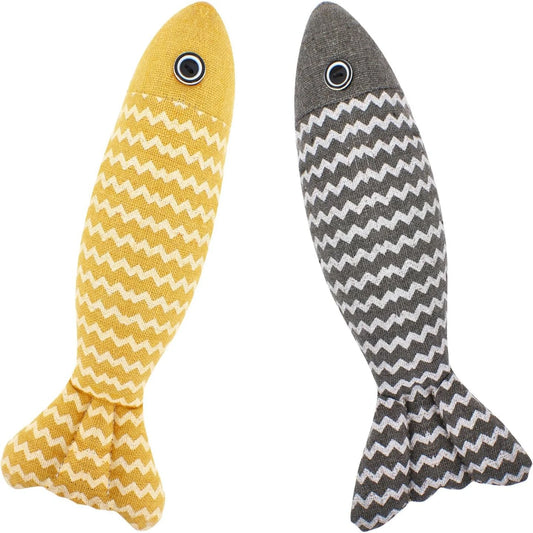 Interactive Fish Design Catnip Cat Toys - Set of 2