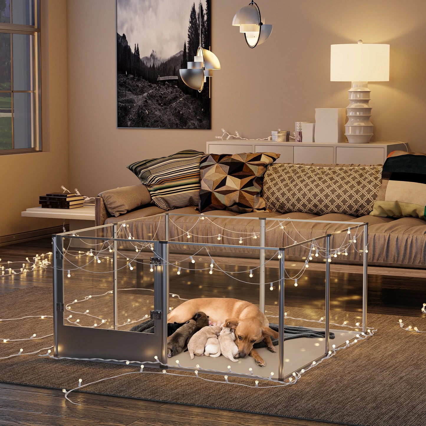 Acrylic Fence, Exercise, Waterproof Pad for Cats, Puppies