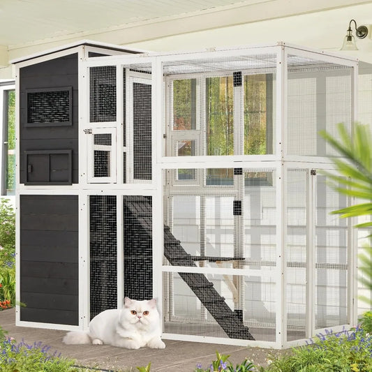 Catio Outdoor Cat Enclosure with Weatherproof Roof