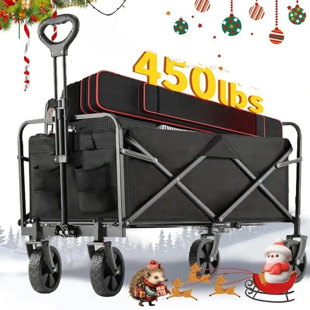 1PC Collapsible Foldable Wagon Cart With All-Terrain Wheels