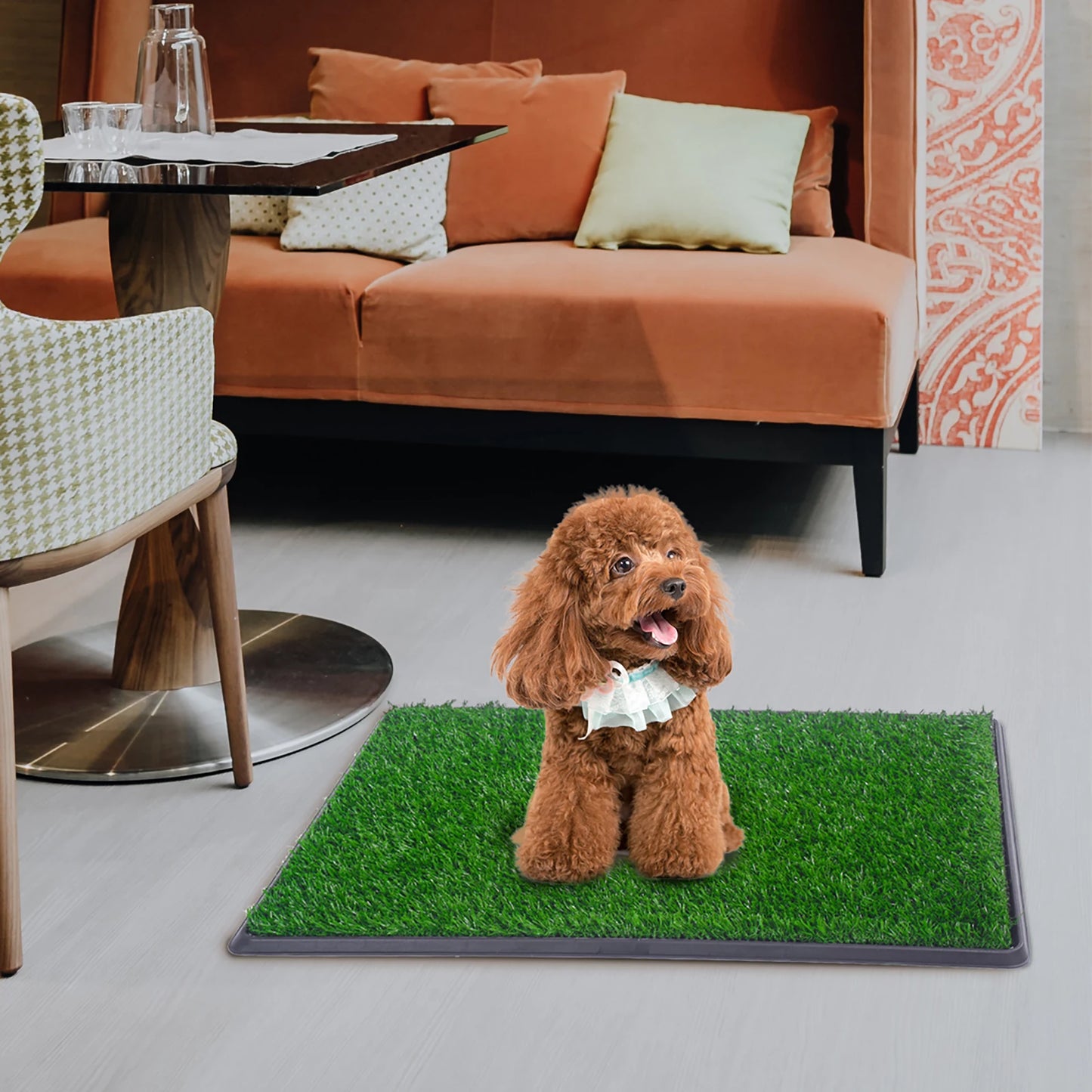 2PCS Realistic Artificial Grass Rug for Pet Potty Training