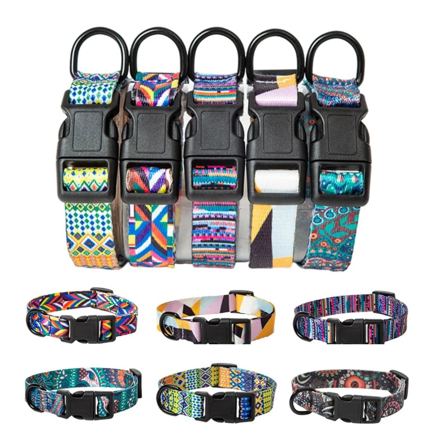 Stylish Adjustable Dog Collar and Leash Set for Pets