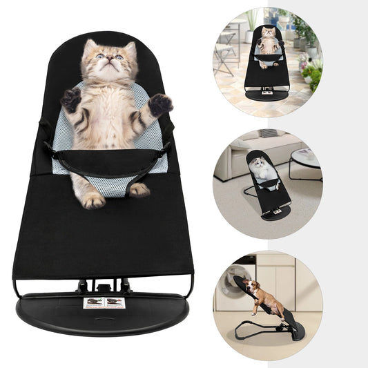 Black Pet Rocking Chair Hardcover Fabric Rocker Bed Under 33.07 Lb