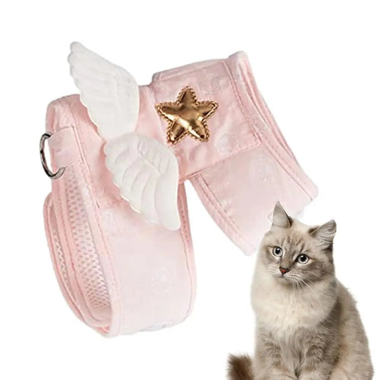 Kitten/Puppy Angel Wing Collar Harness and Leash