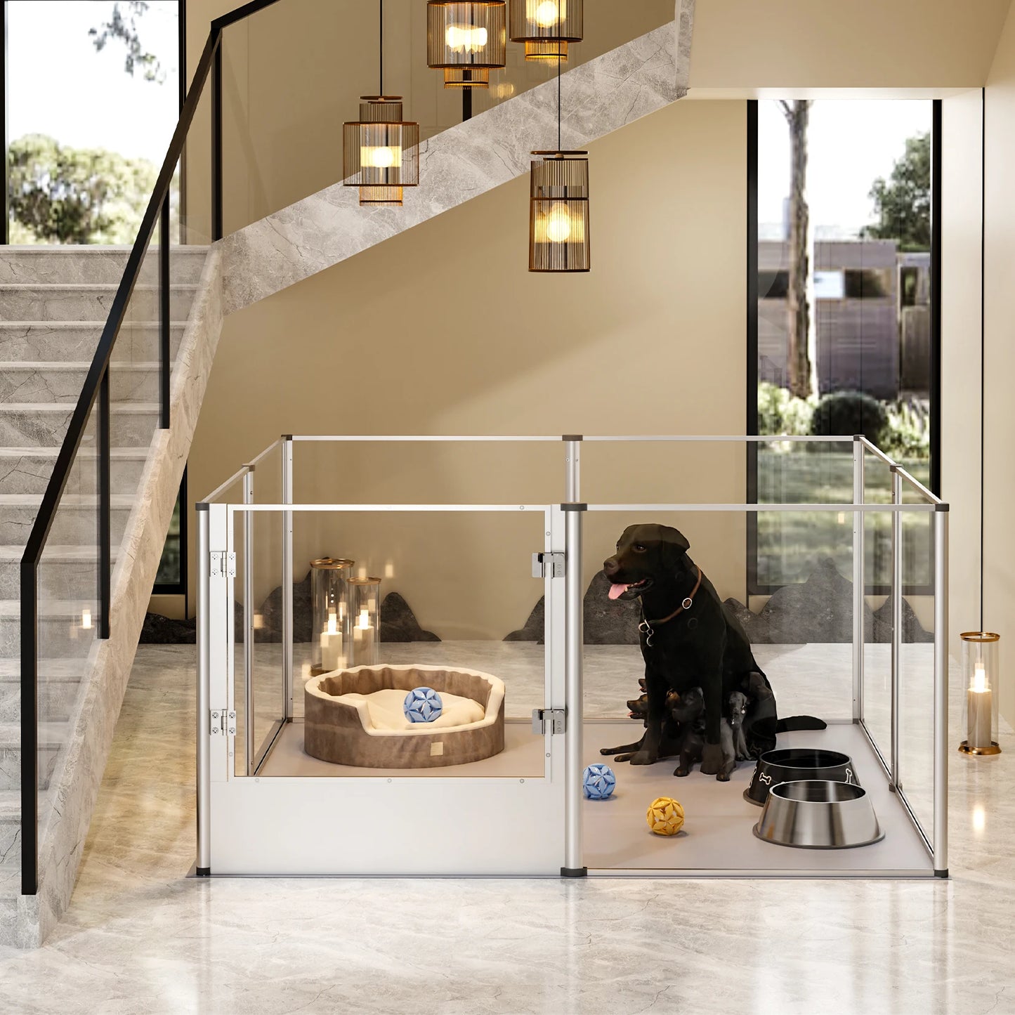 Acrylic Fence, Exercise, Waterproof Pad for Cats, Puppies