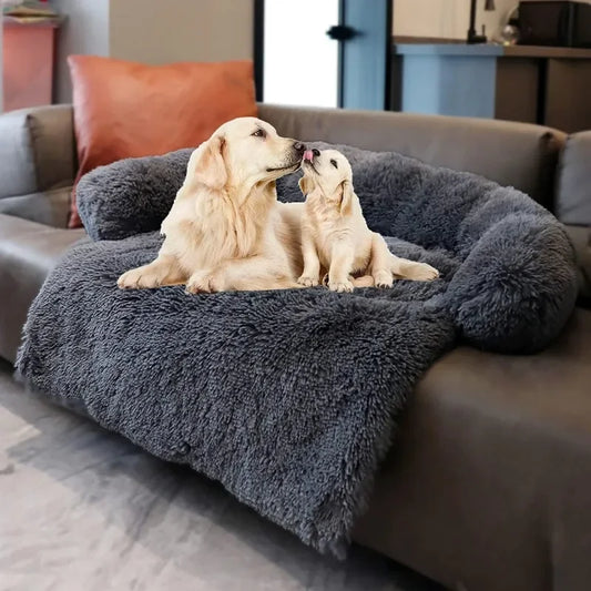 Luxurious Calming Dogs Cats Bed Mats Plush Waterproof Lining