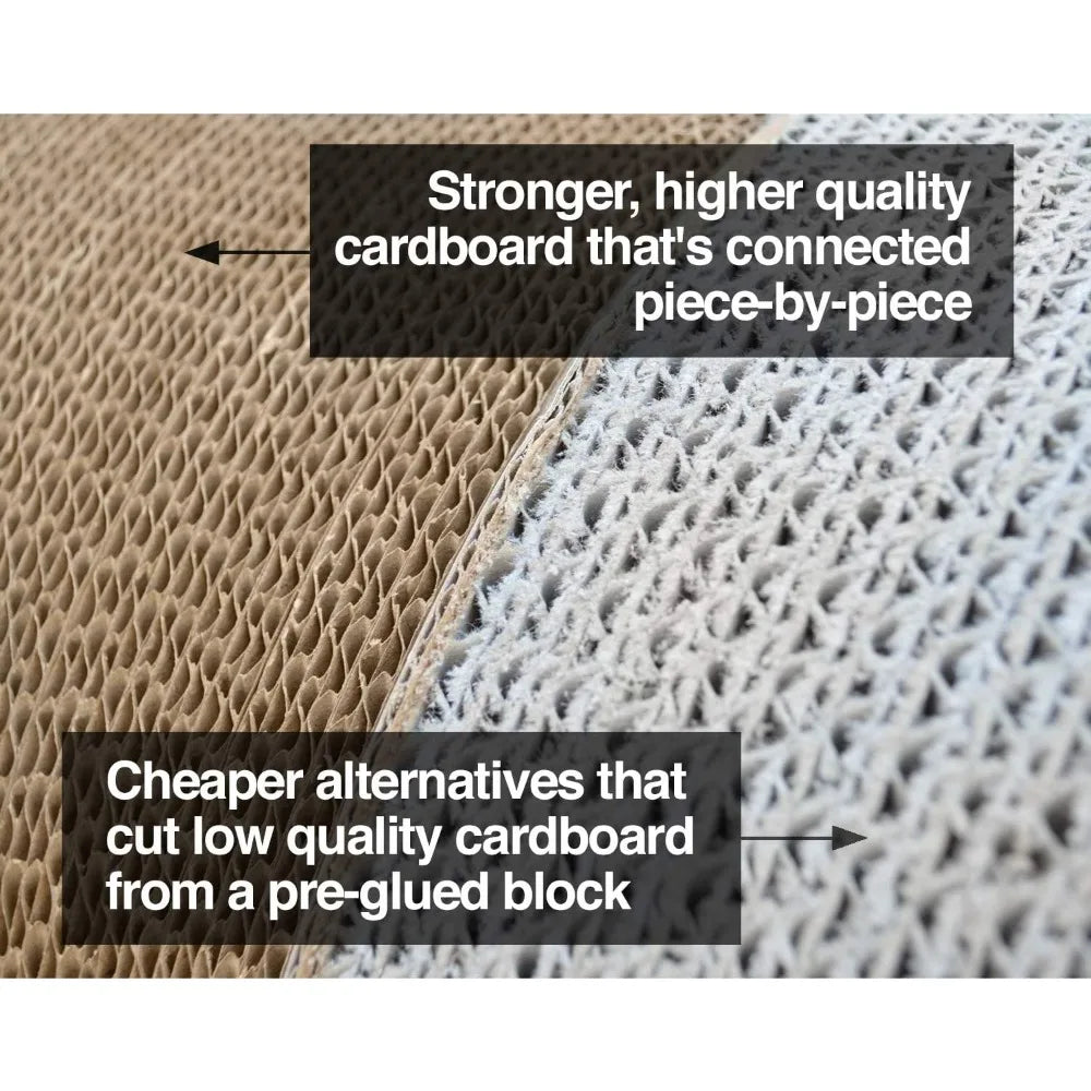 Jumbo Cat Scratcher Lounge, White, Scratch Play Perch Hide