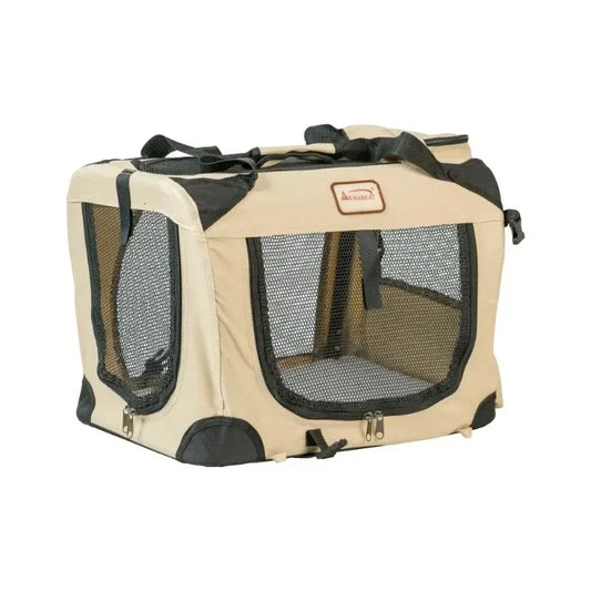 Pet Carrier Beige, PC201B, multiple pockets