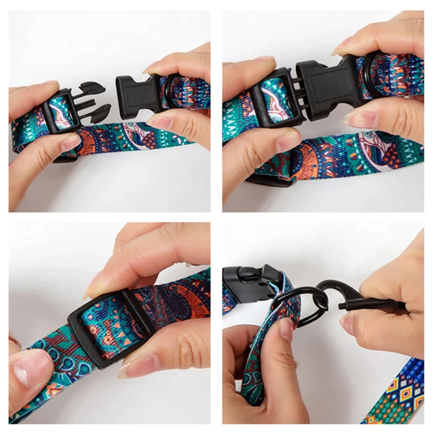 Stylish Adjustable Dog Collar and Leash Set for Pets