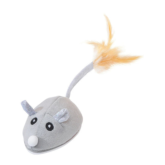 Cat Toys Automatic Interactive Plush Mouse USB Rechargeable
