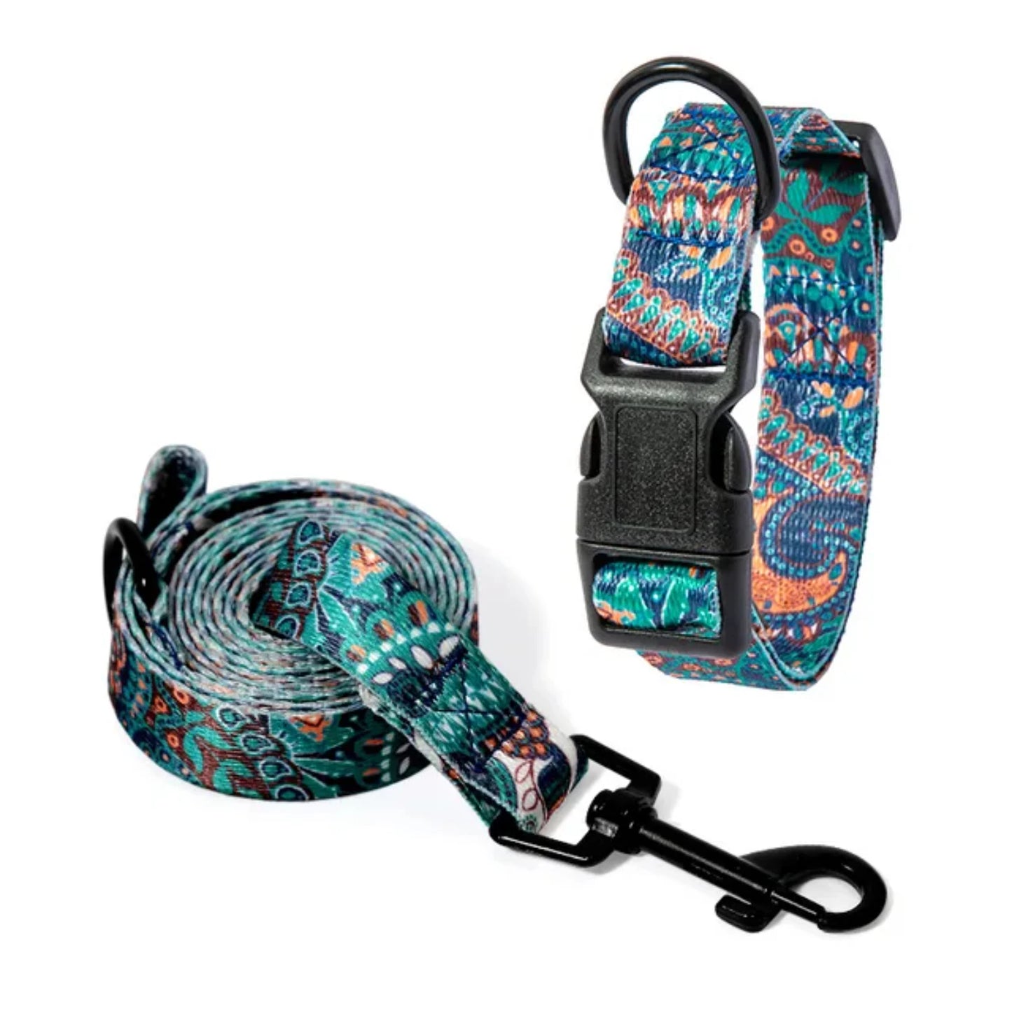 Stylish Adjustable Dog Collar and Leash Set for Pets