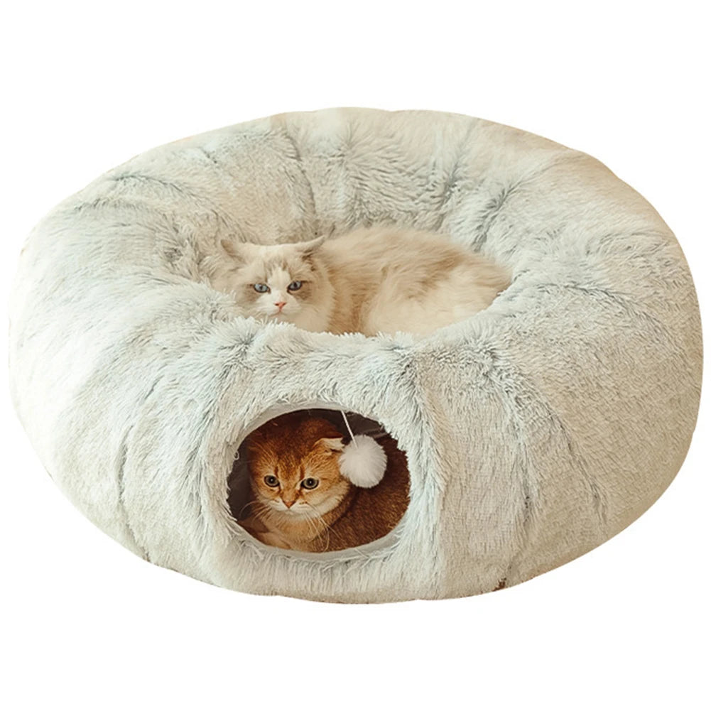 Winter Warm Cat House Soft Foldable Pet Sleeping Bed