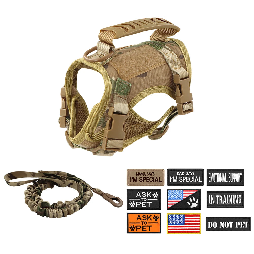 Tactical Cat Harness Leash Adjustable Puppy Vest For Small Dogs