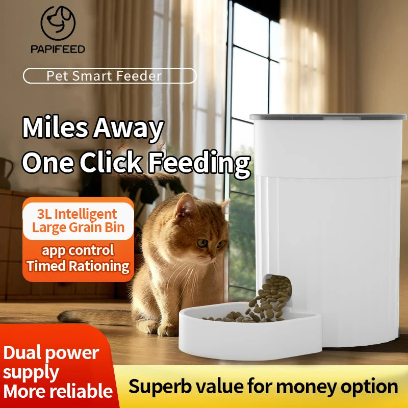 PAPIFEED Pet Feeding Monitor Wifi Remote Cat Camera 360