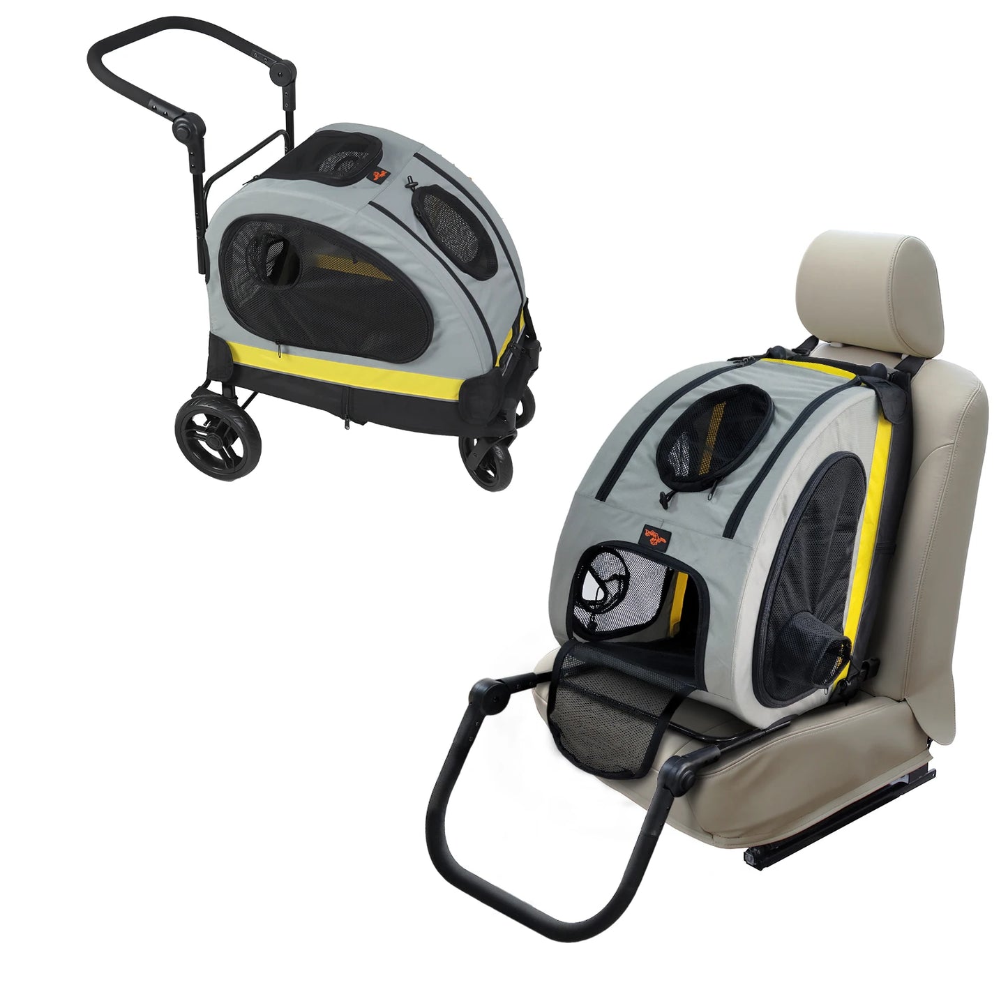 Car Seat 2-in-1 Travel Bracket Pet Travel Cart Portable