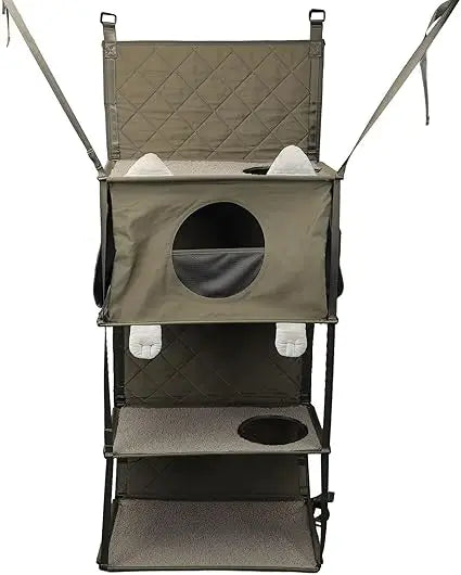 4-Levels Door Hanging Cat Climber Cat Window Hammock Tower