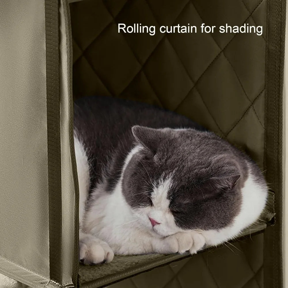 4-Levels Door Hanging Cat Climber Cat Window Hammock Tower