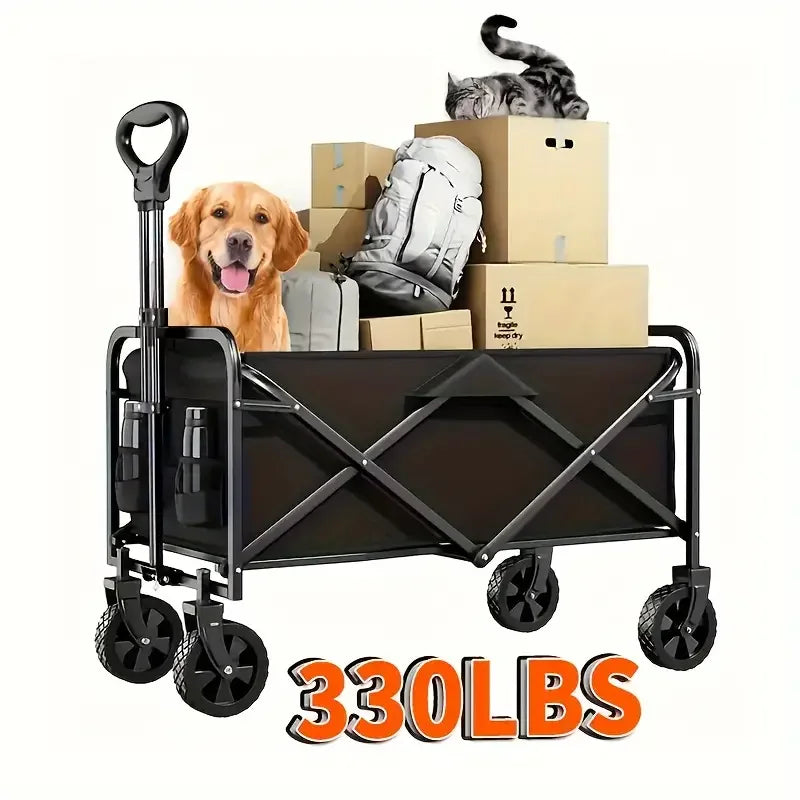 1PC Collapsible Foldable Wagon Cart With All-Terrain Wheels